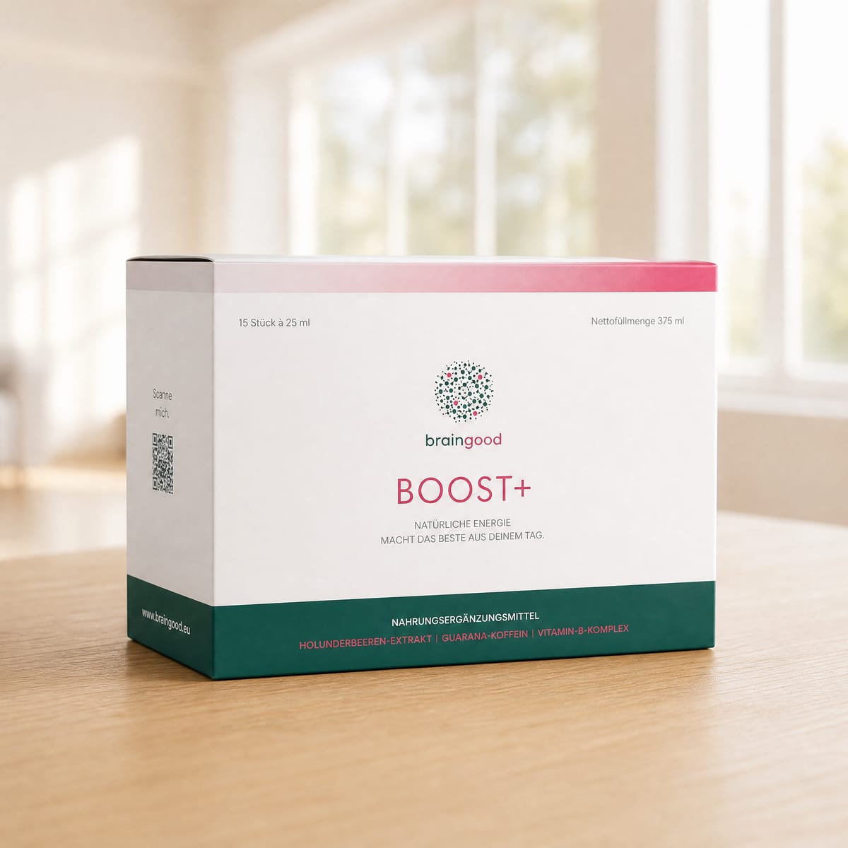 Die BOOST+ Box mit 15 Ampullen